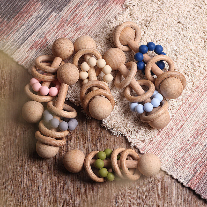 Beech rattle baby teeth toy