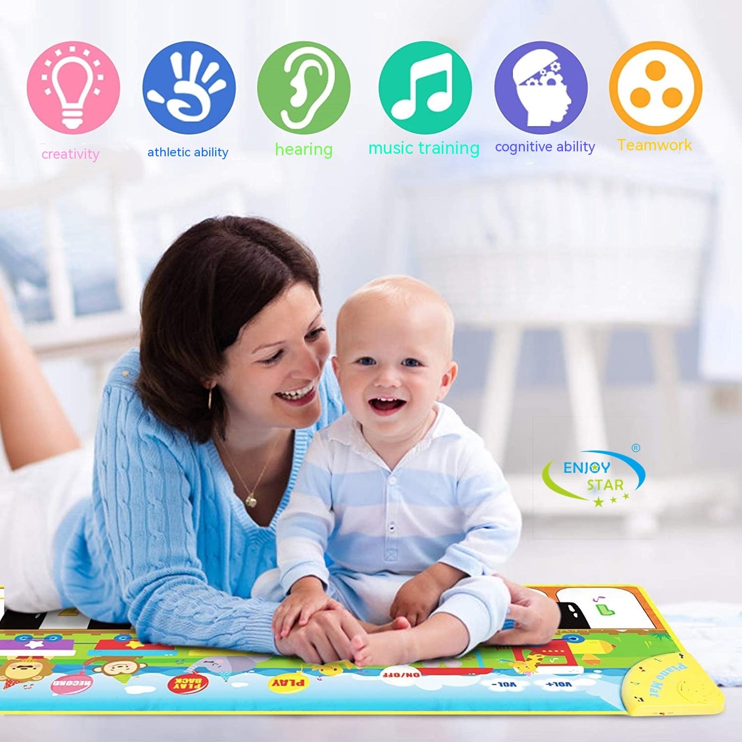 Baby Early Education Perception Foot Crawling Mat Toy