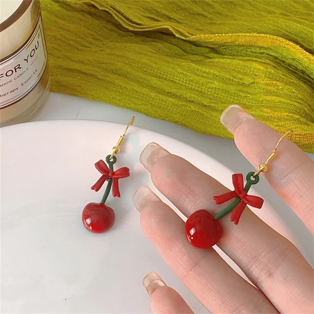 Cute Christmas Elk Bow Dangle Earrings For Women Asymmetric Star Hair Ball Long Tassel Earrings New Year Gifts Fashion Jewelry