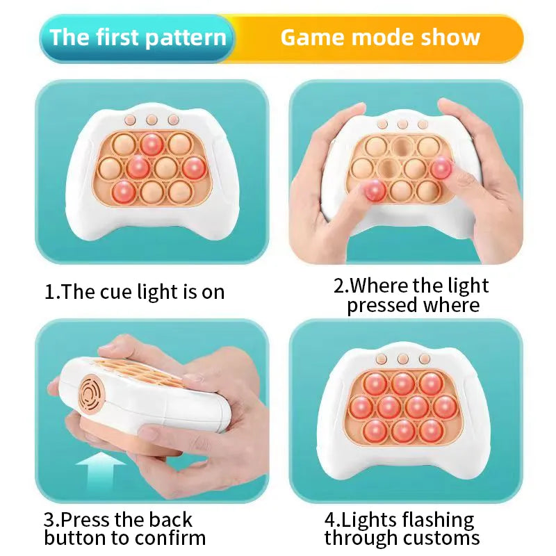 Push Game Pop Electronic Pushit Pro Super Bubble Pop Game Light Push Up Poplight Antistress Fidget Toys for Kids Adult Gift